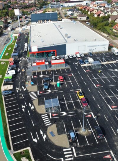 Hypermarket si sens giratoriu Sacele, judetul Brasov