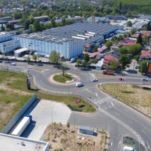 Roundabout and access road to a Hypermarket in Sector 2, Bucharest